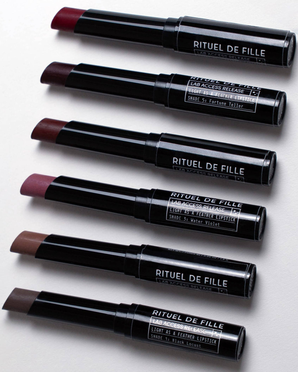 Color Set: Light as a Feather Lipstick - Sealed as a Vault (SET OF 6 - Lab Access Release)